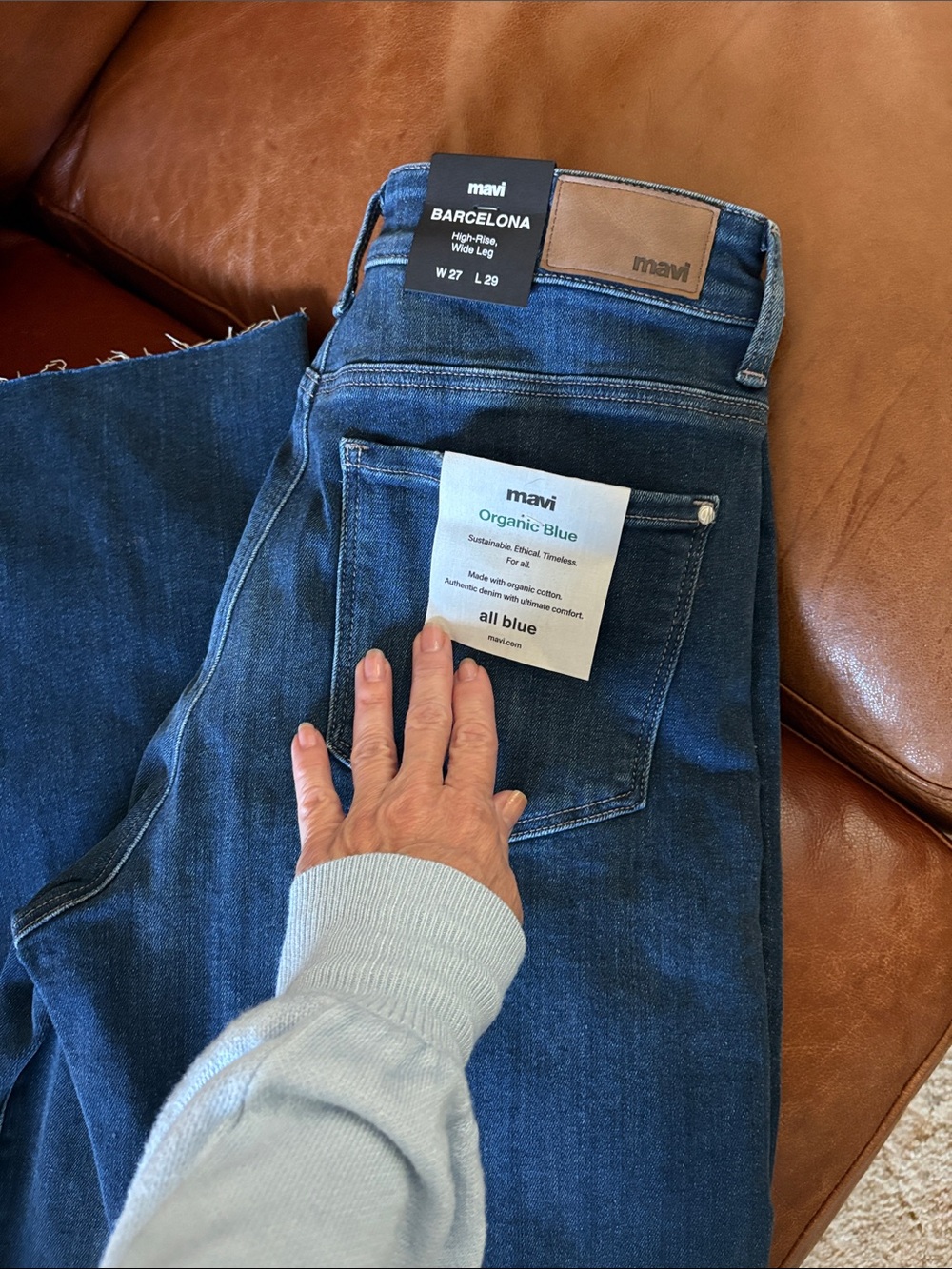 Mavi Barcelona Women wide leg Jeans - Deep Blue Organic Denim
